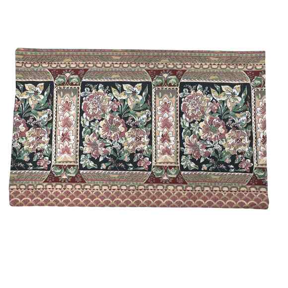 LADY PEPPERELL Percale Pillowcase Vintage Floral Standard 20x30 Pink Green USA - Picture 3 of 6